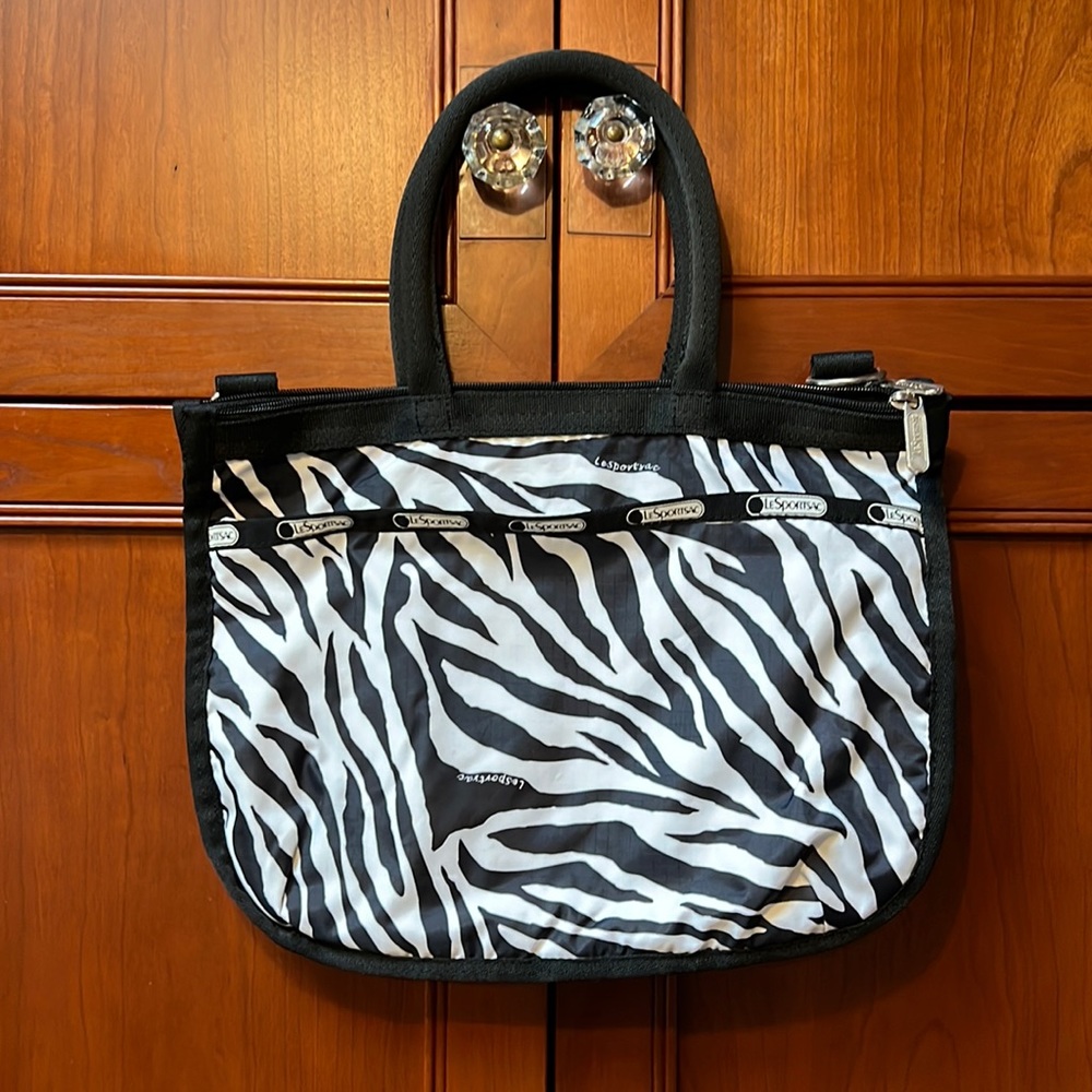 Lesportsac zebra print tote